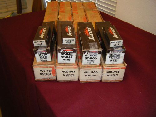 Sunnen Mandrel Set: New In Boxes: 4UL 781, 843, 906, 968: NIB Sleeve, UL7 Stones