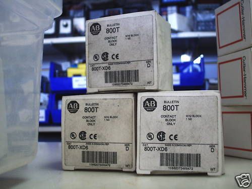 ALLEN-BRADLEY 800T-XD6 SER.D NEW!! QUANTITY!! 1NC CONTACT BLOCK