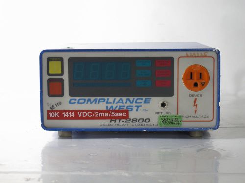 Compliance west ht-2800 hi-pot tester.  dc volts to 2800 @ 5ma for sale