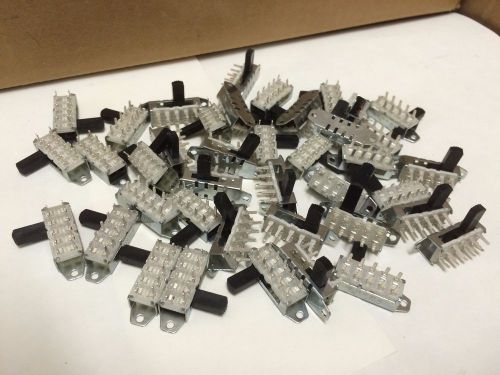 50 Pcs DP4T Horizontal Slide Switch 3A/125V AC NEW