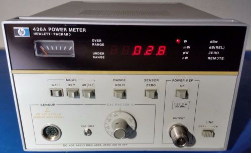 HP Agilent Keysight 436A Power Meter Opt 002, -70 to +44 dBm, 100 kHz - 50 GHz