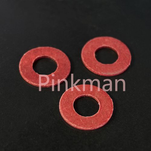 1000 Pcs 3mmx6mmx0.8mm Red Insulating Fiber Washer