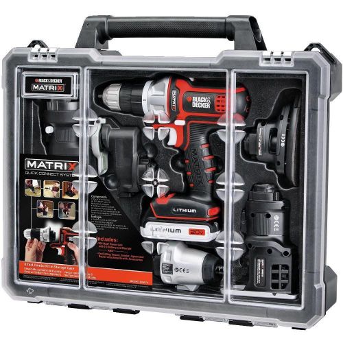 Black &amp; decker bdcdmt1206kitc matrix 6 tool combo kit with case for sale