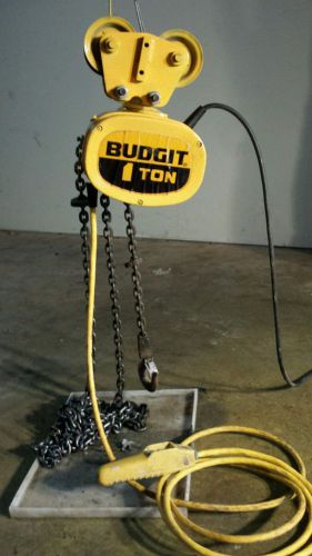 BUDGIT 1 TON ELECTRIC CHAIN HOIST 460 VOLTS