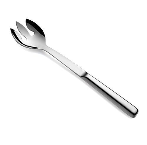 New star foodservice 52107 hollow handle notched serving spoon, 12&#034;, silver for sale