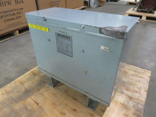 Siemens 15 kva 480 delta - 208y/120 3ph dry type transformer 3f3r015 15kva 208 v for sale