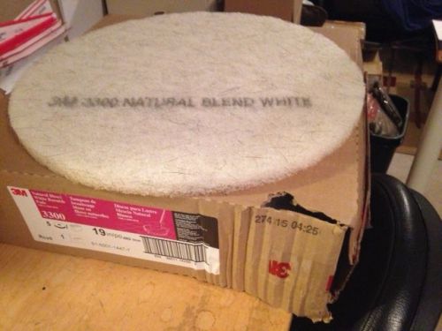 3M 3300 19&#034; Natural Blend Burnishing Pad Pads Pk 5 Made USA