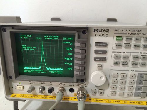 HP Agilent 8563E Spectrum Analyzer 30 hz - 50 GHZ w/ TRACKING GENERATOR opt 6