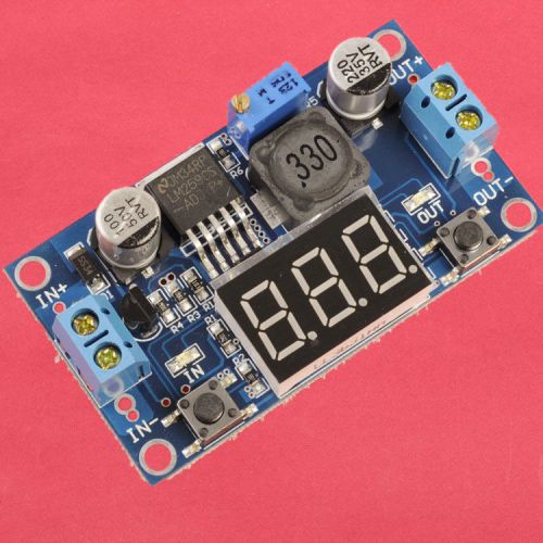 LM2596 Adjustable Step down Power Module DC-DC + LED Voltmeter for Raspberry pi