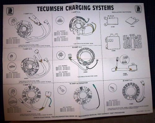 TECUMSEH CHARGING SYSTEMS SHOP WALL  MANUAL