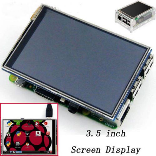 3s6 3.5&#034; tft lcd touch screen kit display+case+heatsink for raspberry pi model b for sale