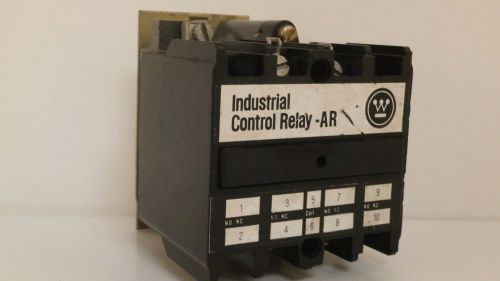WESTINGHOUSE INDUSTRIAL CONTROL RELAY 10AMPS/600VAC  AR420W