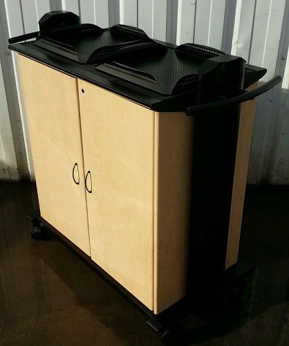 Bretford locking  food/bar/utility/server  cart new with power port