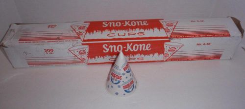 Case of 200 Gold Medal Sno-Kone (Sno Kone Sno-cone) 6 oz. Paper Cups - NIB