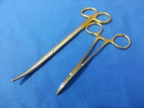 HTI BRAND 2 PCS GOLD HANDLE PREMIUM O.R GRADE SUTURE LACERATION KIT MOSQUITO