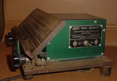 Uvt &#034;bur-beaver&#034; deburring and beveling machine cat. no. 265, universal vise for sale