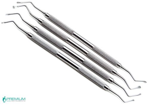 4 Pcs Pro Lucas Curettes 85, 86, 87, 88 Dental Surgical New Premium Instruments