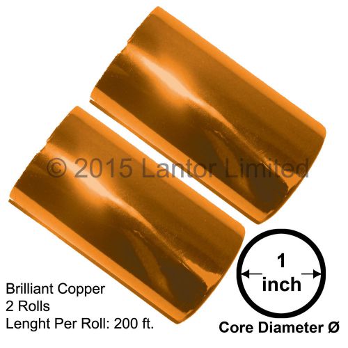 Hot Stamp Foil Stamping Tipper Kingsley 2Rolls 3&#034;x200ft Copper#BW88-910E-S2-1&#034;#