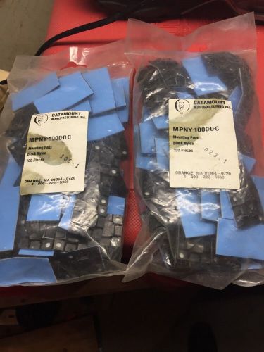 Catamount Black Nylon Mounting Pads Adhesive 100 Pieces Lot Of 2 MPNY-1000-0-C