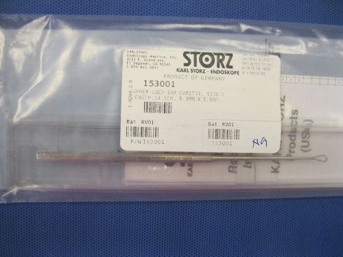 KARL STORZ 153001 WEBER-LOCH EAR CURETTE, SIZE 1, LENGTH: 14.5CM, 5.3MM X 3.5MM