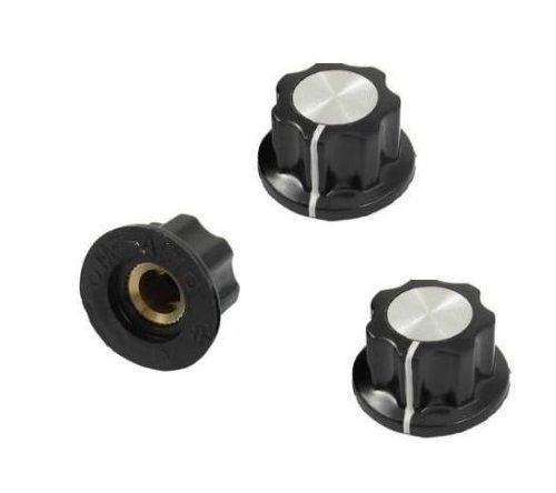 10pcs adjustable turn 16mm top 6mm shaft insert dia potentiometer rotary knobs for sale