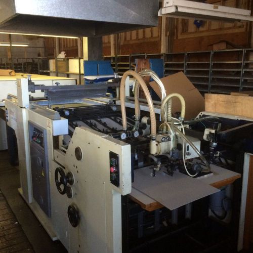 1994 SAKURAI SC-72a CYLINDER SPOT or FLOOD UV COATING SCREEN PRESS,