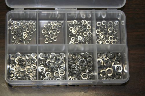 400 PIECES  #4 THRU #10   FLAT &amp; LOCK WASHER STEEL ZINC  ASSORTMENT