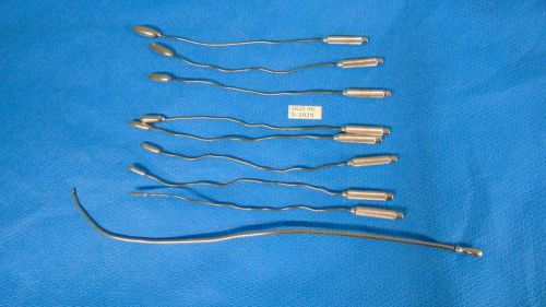 9 Piece Weck Uterine Dilator Set &#034;Rosebud Style&#034;  3mm, 4mm &amp; 6-11mm S1929