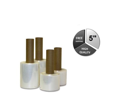 (120) 5 INCH 120 GA 700 FEET EXTENDED CORE SHRINK CLEAR STRETCH WRAP 120 ROLLS