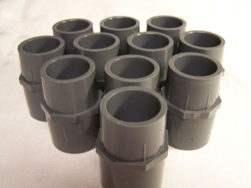 Lot of (11) PVC PIPE FITTING COUPLERS 1-1/2&#034; and 1&#034; SCHEDULE 40   2-3/4&#034; LENGTH