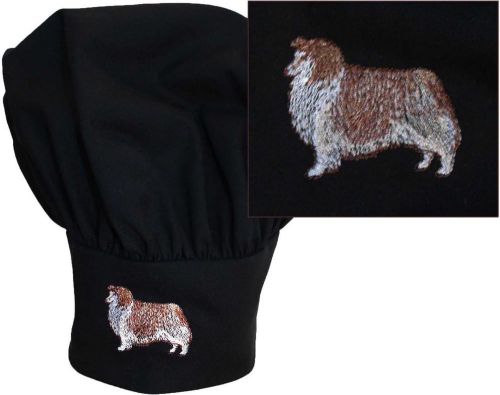 Sheltie Chef Hat Shetland Sheepdog Puppy Dog Show Breed Monogram Kitchen Black