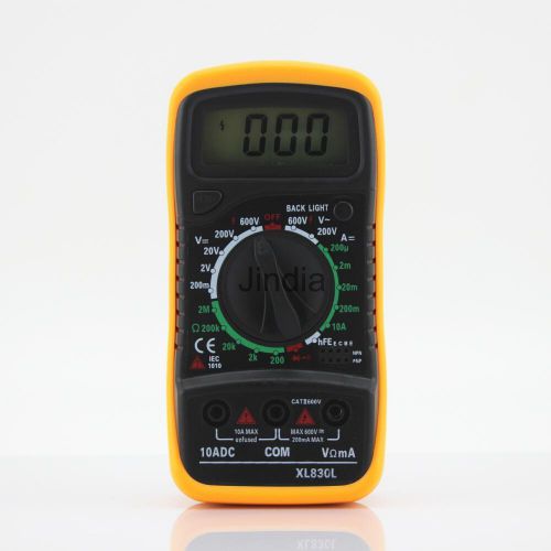 XL-830L LCD Digital Multimeter DC/AC Voltmeter Ohm Multitester-Yellow