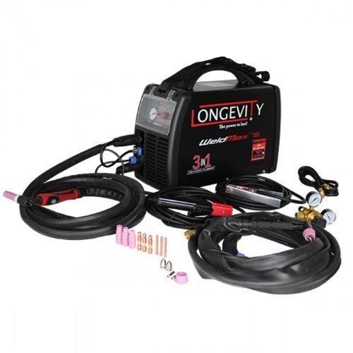 LONGEVITY WELDMAX 185 180-Amp 3-in-1 Tig-Stick-Plasma Cutter with IGBT