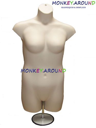 +1 hanger 1+ stand female full size 1x2x mannequin flesh body torso form display for sale