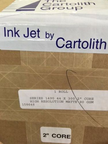 Cartolith Series 1490 High resolution matte paper 90 GSM 2&#034;core 44 X 300 feet