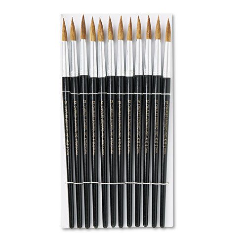 Artist brush, size 12, camel hair, round, 12/pack for sale