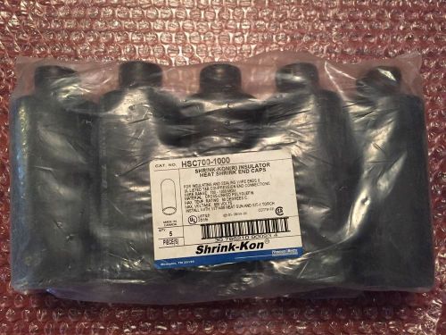 QTY of 5 New Thomas &amp; Betts Insulator Heat Shrink End Caps  HSC700-1000