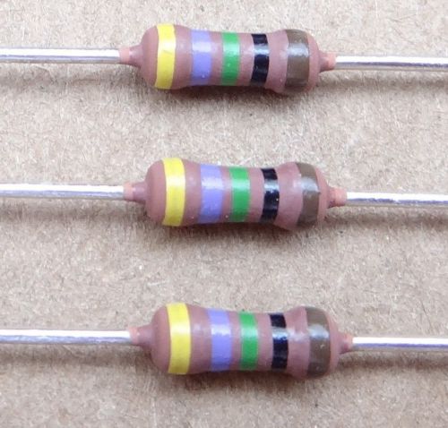 100 pcs 475 ohm 1/4W 1% Metal Film Resistors.