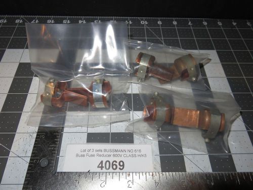 lot of 3 sets BUSSMANN NO.616 Buss Fuse Reducer 600V CLASS H/K5 (4069)