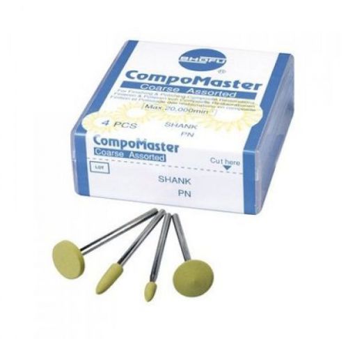 Shofu Dental CompoMaster Coarse Assorted CA 115CA ( Bullet, Knife, Cup, Mini-P)