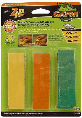 ALI INDUSTRIES 30-Pack Micro Zip Sander Refill Hook &amp; Loop Sheets