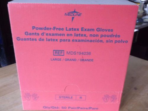 Medline MDS194036 Powder-free Latex Exam Gloves 50 pairs