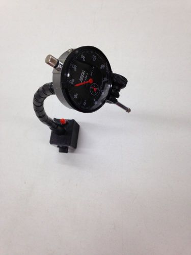 Shars Flexible Magnetic Base with Spi 24-335-2 1&#034; Dial indicator Black Face!!!