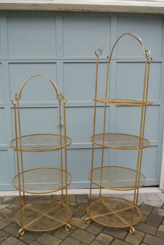 Metal Iron Stackable Etagere Display Retail Shealving Round Pair Unique