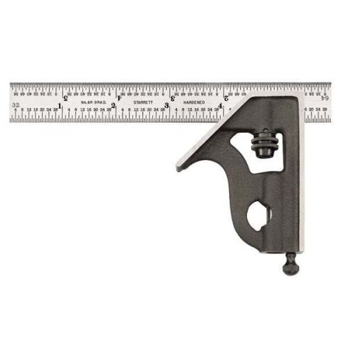 Starrett 11H-6-4R 6-Inch Combination Square with Cast Iron Head