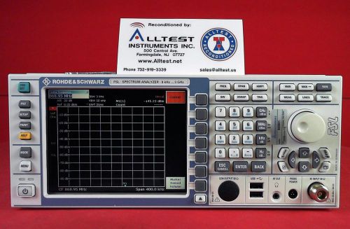 Rohde &amp; Schwarz FSL3-B10 Spectrum Analyzer, 9 kHz to 3 GHz