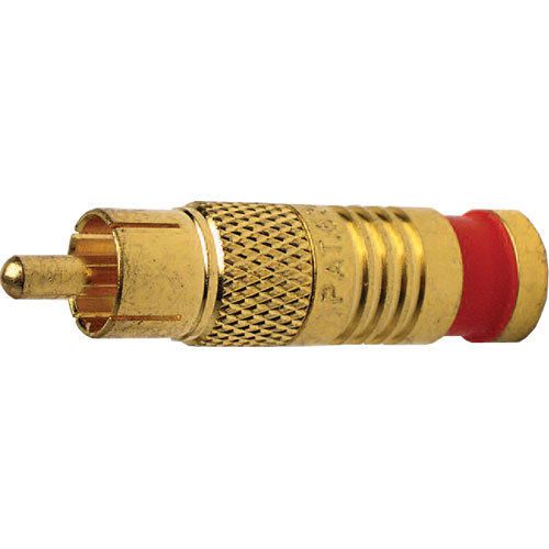 Platinum tools 18057 rca rg6 quad comp connector, gold plate, pkg 25pc/bag. for sale