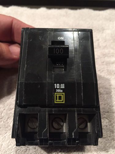 SQUARE D QOB3100 CIRCUIT BREAKER *USED*