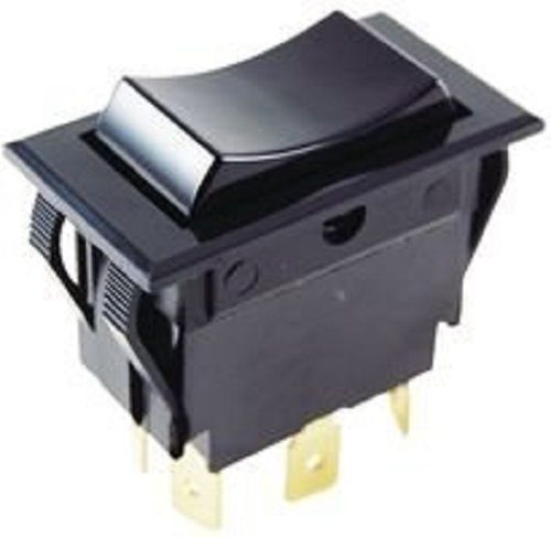 NTE 54-052 SWITCH, ROCKER, DPDT, 15A, 250V, BLACK