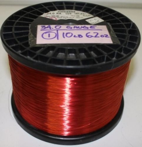 34.0 gauge rea magnet wire 10 lbs 6.2 oz / fast shipping / trusted seller ! for sale